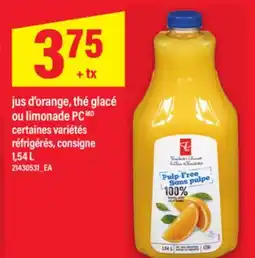 Maxi JUS D'ORANGE, THÉ GLACÉ OU LIMONADE PC, 1,54 L offer