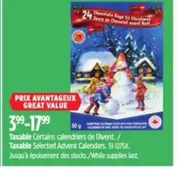 Canadian Tire Lindt Taxable Selected Advent Calendars offer