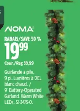 Canadian Tire NOMA 9´ Battery-Operated Garland offer