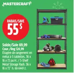 Canadian Tire Mastercraft 5-Shelf Metal Storage Rack offer
