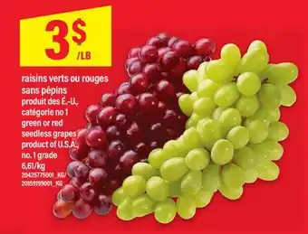Maxi RAISINS VERTS OU ROUGES SANS PÉPINS offer