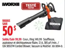 Canadian Tire WORX 12 385CFM Corded Blower, Vacuum & Mulcher offer