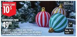 Canadian Tire FOR LIVING 3-PK INFLATABLE offer