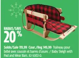 Canadian Tire Baby Sleigh with Pad and Wear Bars offer