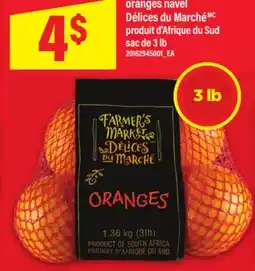 Maxi ORANGES NAVEL DÉLICES DU MARCHÉ, sac de 3 lb offer