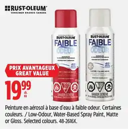 Canadian Tire Rust-Oleum Low-Odour, Water-Based Spray Paint, Matte or Gloss offer