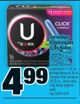 Super C serviettes hygiéniques U By Kotex | U By Kotex hygienic pads offer
