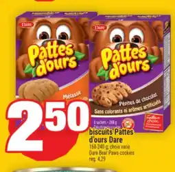Super C BISCUITS PATTES D'OURS DARE | DARE BEAR PAWS COOKIES, 168-240 G offer