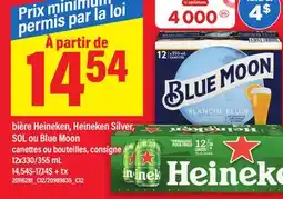 Maxi BIÈRE HEINEKEN, HEINEKEN SILVER, SOL OU BLUE MOON, 12X330/355 ML offer