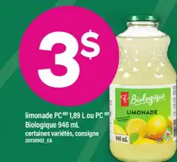 Maxi LIMONADE PC, 1,89 L ou PC BIOLOGIQUE, 946 mL offer
