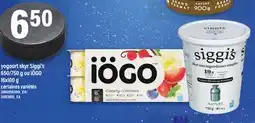 Maxi YOGOURT SKYR SIGGI'S 650/750 G OU IÖGO 16X100 G offer