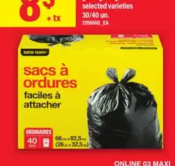 Maxi SACS A ORDURES SANS NOM / GARBAGE BAGS, 30/40 UN offer