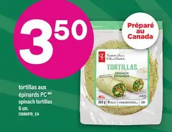 Maxi TORTILLAS AUX ÉPINARDS PC | SPINACH TORTILLAS, 6 un offer