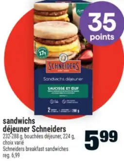 Super C sandwichs déjeuner Schneiders | Schneiders breakfast sandwiches offer