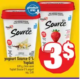 Super C yogourt Source 0 % Yoplait | Yoplait Source 0 % yogurt offer
