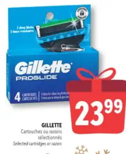 Familiprix GILLETTE, Selected cartridges or razors offer