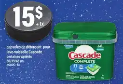 Maxi CAPSULES DE DÉTERGENT POUR LAVE-VAISSELLE CASCADE, 30/39/48 UN offer