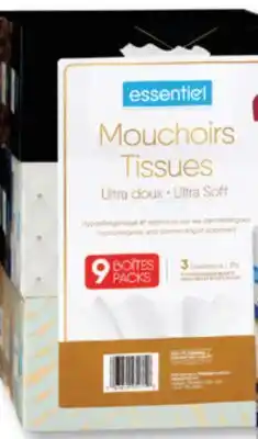 Familiprix ESSENTIEL, Ultra, Paper towels, 6rolls ou Tissues, 9 packs offer