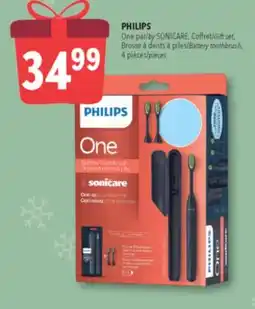Familiprix PHILIPS, One by SONICARE, Gift set, Battery toothbrush, 4 pieces offer