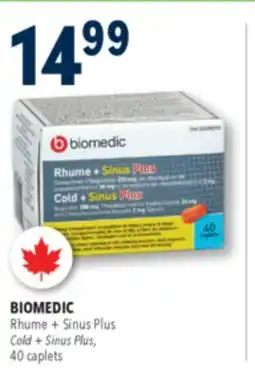 Familiprix BIOMEDIC, Rhume + Sinus Plus/Cold + Sinus Plus, 40 caplets offer