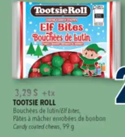 Familiprix TOOTSIE ROLL, Elf bites, Candy coated chews, 99 g offer