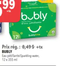 Familiprix BUBLY Sparkling water, 12x 355ml offer