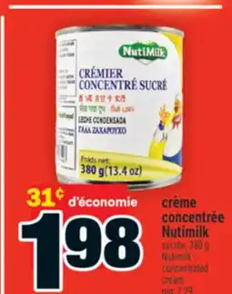 Super C CRÈME CONCENTRÉE NUTIMILK SUCRÉE, | NUTIMILK CONCENTRATED CREAM, 380 G offer