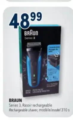 Familiprix BRAUN Rechargeable shaver, model 310s offer