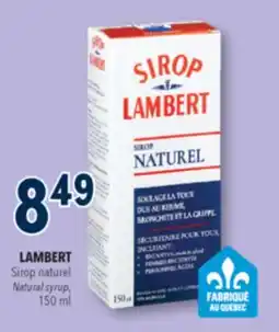 Familiprix LAMBERT Natural syrup, 150 ml offer