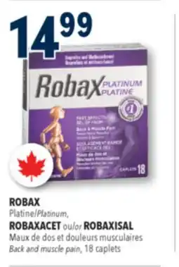 Familiprix ROBAX Platinum, ROBAXACET or ROBAXISAL, Back and muscle pain, 18 caplets offer