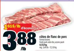 Super C côtes de flanc de porc | fresh pork side ribs, econo pack offer