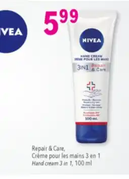 Familiprix NIVEA, Repair & Care, Hand cream 3 in 1, 100 ml offer