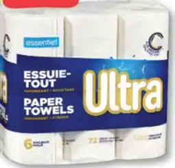 Familiprix ESSENTIEL, Ultra, Paper towels, 6 rolls offer