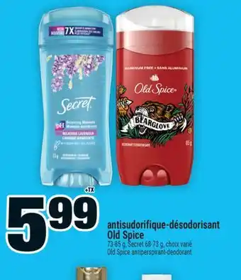 Super C ANTISUDORIFIQUE-DÉSODORISANT OLD SPICE | OLD SPICE ANTIPERSPIRANT-DEODORANT offer
