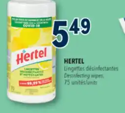 Familiprix HERTEL, Desinfecting wipes, 75 units offer