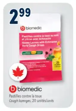 Familiprix Biomedic honey lemon with echinacea herb cough drops 20un offer