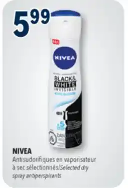 Familiprix NIVEA, Selected dry spray antiperspirants offer