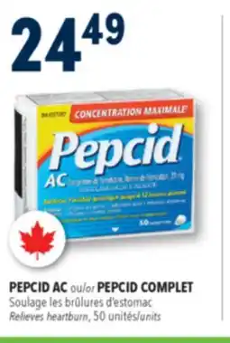 Familiprix PEPCID AC or PEPCID COMPLET Relieves heartburn, 50 units offer