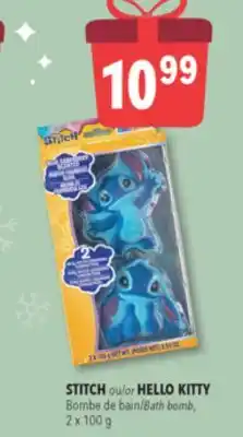 Familiprix STITCH or HELLO KITTY Bath bomb offer