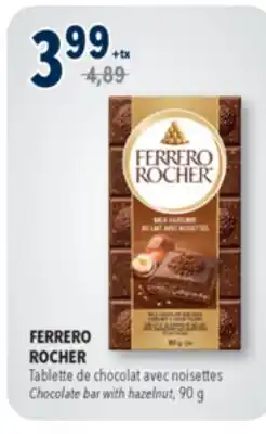 Familiprix FERRERO ROCHER, Chocolate bar with hazelnut, 90 g offer
