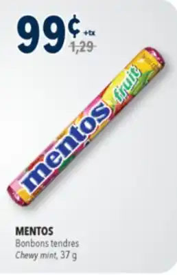 Familiprix Mentos fruit chewy candy 37g offer