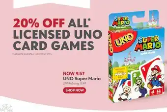 Toys R us UNO Super Mario offer