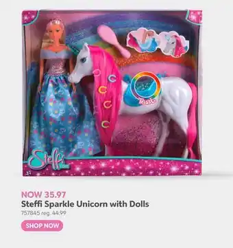 Toys R us Steffi Sparkle Unicorn with Dolls offer