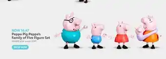 Toys R us Peppa Pig Peppa's Family of Five Figure Set offer