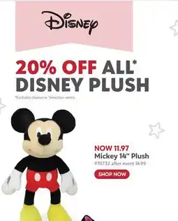 Toys R us Disney Mickey 14 Plush offer