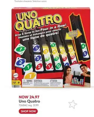 Toys R us UNO Quatro offer