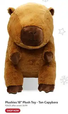 Toys R us Plushies 18 Plush Toy - Tan Capybara offer