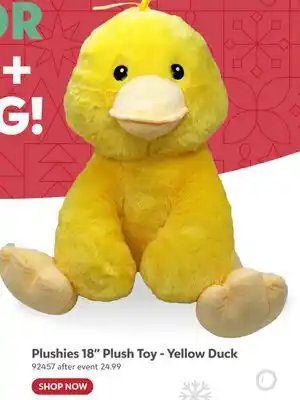 Toys R us Plushies 18 Plush Toy - Yellow Duck offer