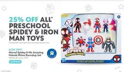 Toys R us Marvel Spidey and His Amazing Friends Rhino Roundup Set offer