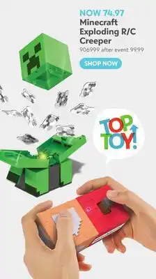 Toys R us Minecraft Exploding R/C Creeper offer